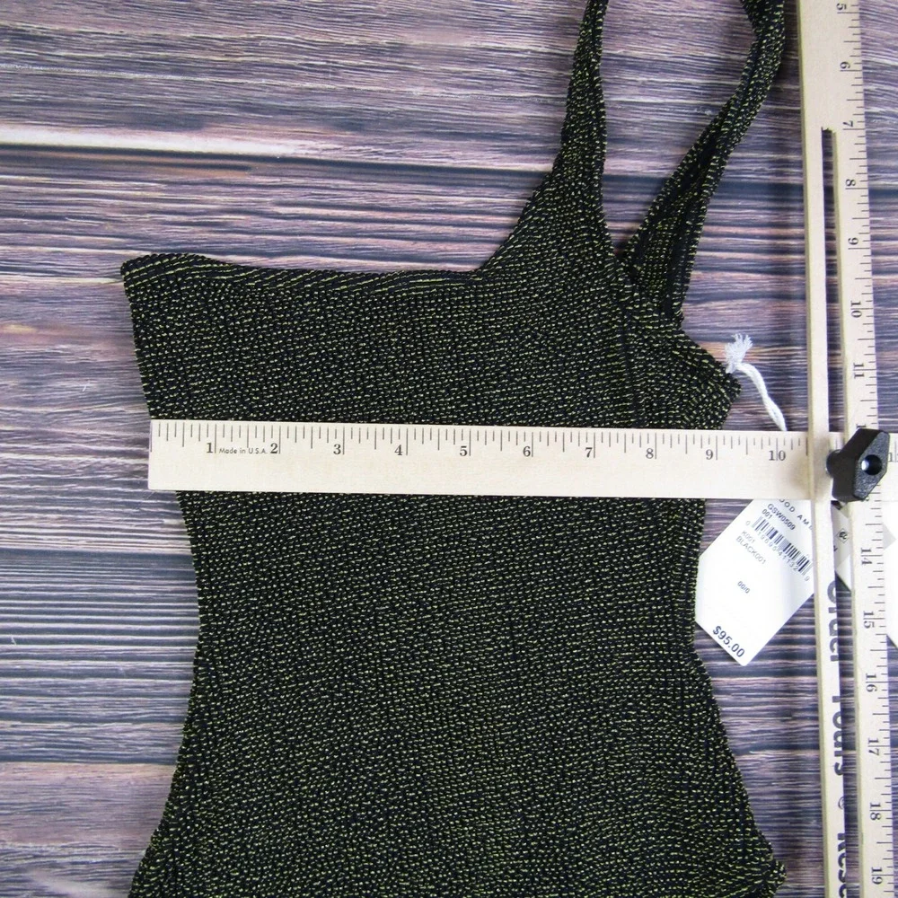 Good American NEW XXS/XS Size 00/0 Black Hot‎ Shoulder One Piece Swimsuit